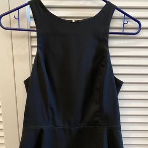 Black Work Peplum Top from Express